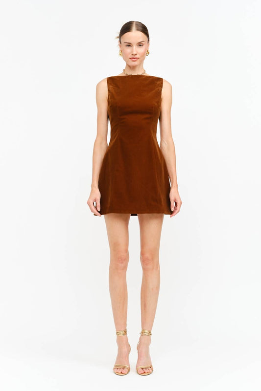 Brown Velvet Dress