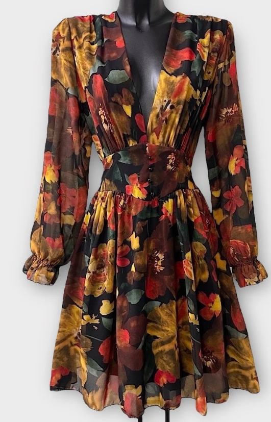 Mustard Floral Dress