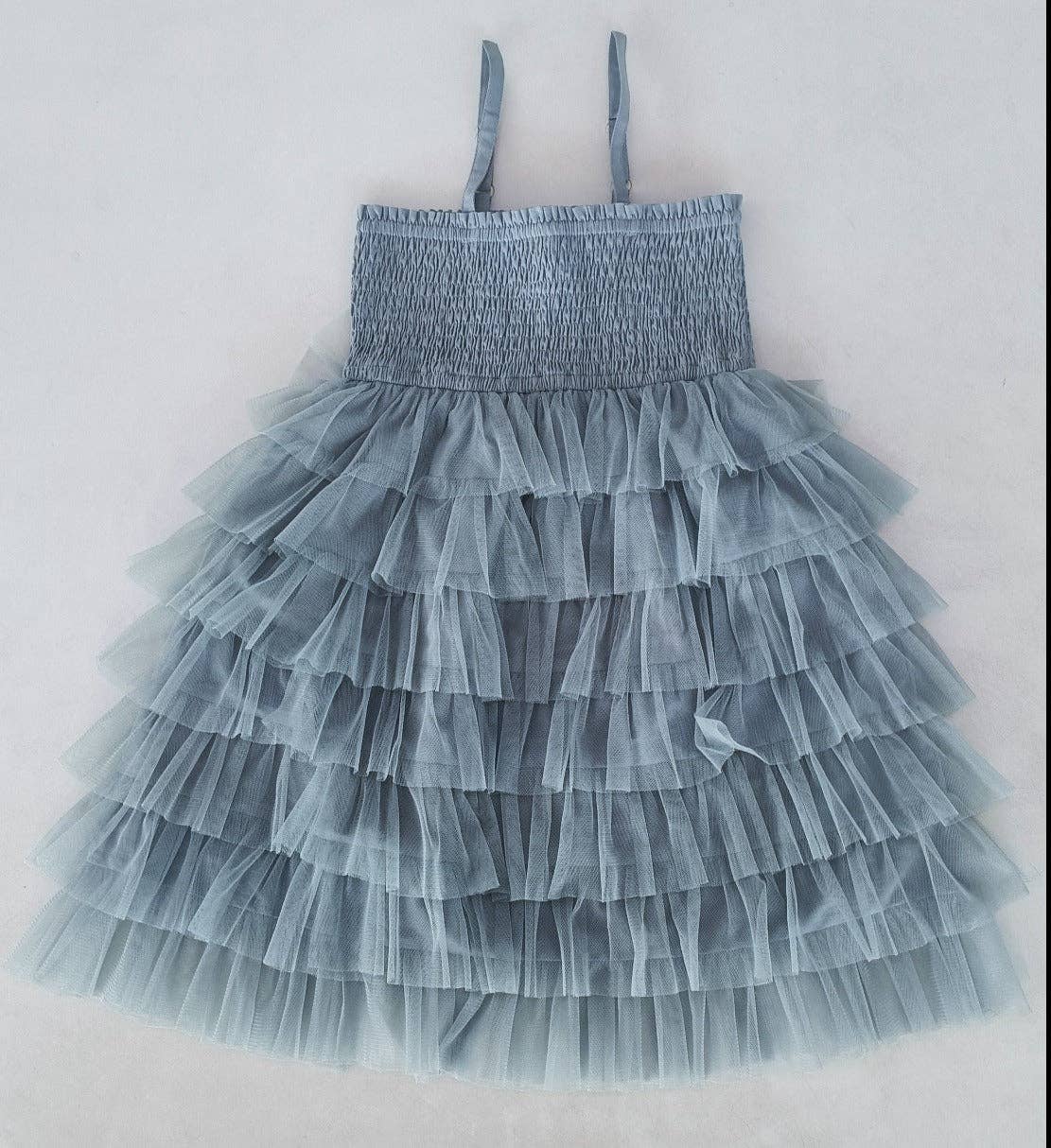 Tiered Ruffle Dress : Powder Blue : Toddler : Tween : Kids