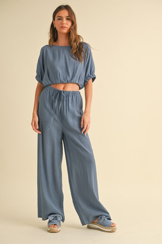 Blue Drop Pants